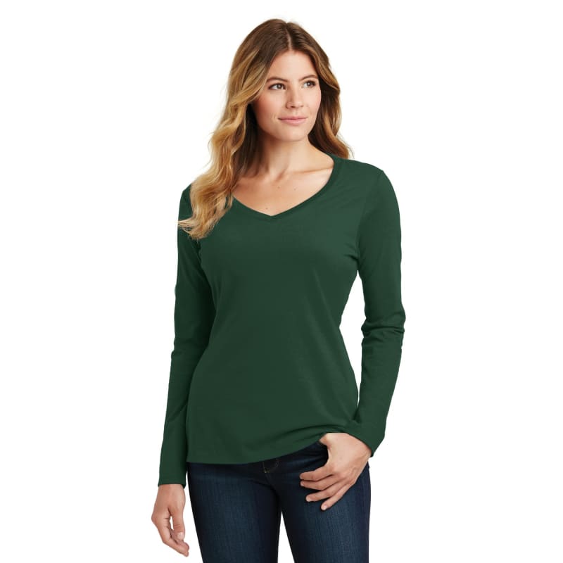 Port & Company Women's Long Sleeve Fan Favorite V-Neck Tee. 103