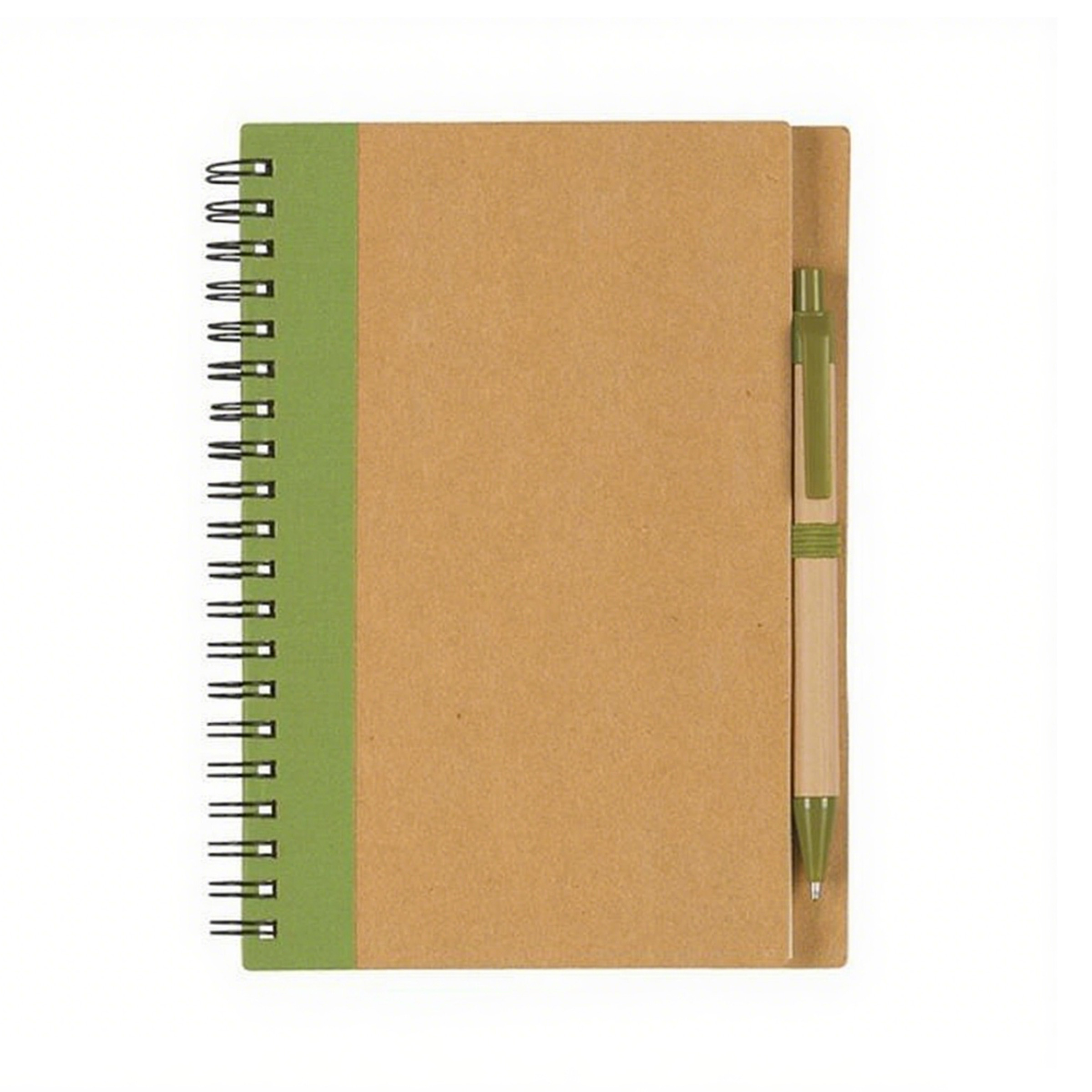 Recycled Kraft Spiral Notebook With Pen 4