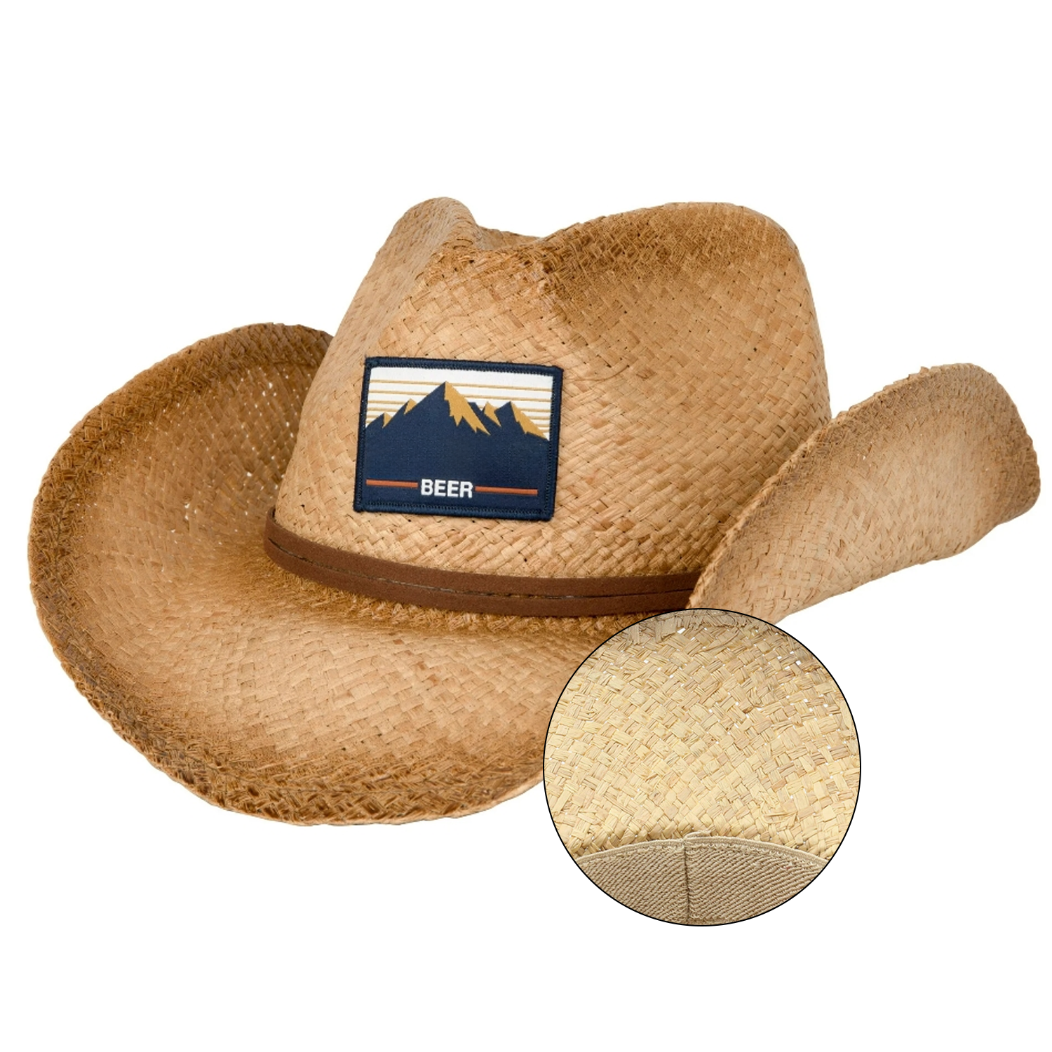 Summer hollow breathable sunscreen British style straw hat 5