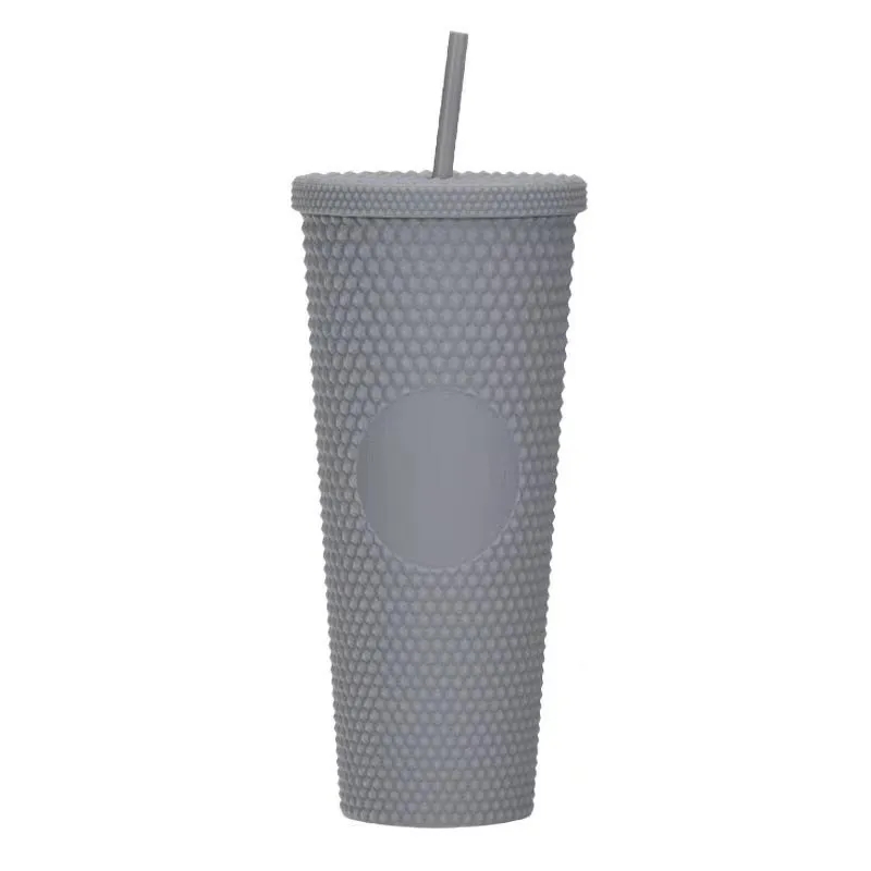 24oz Studded Double Wall Tumbler with Straw 5