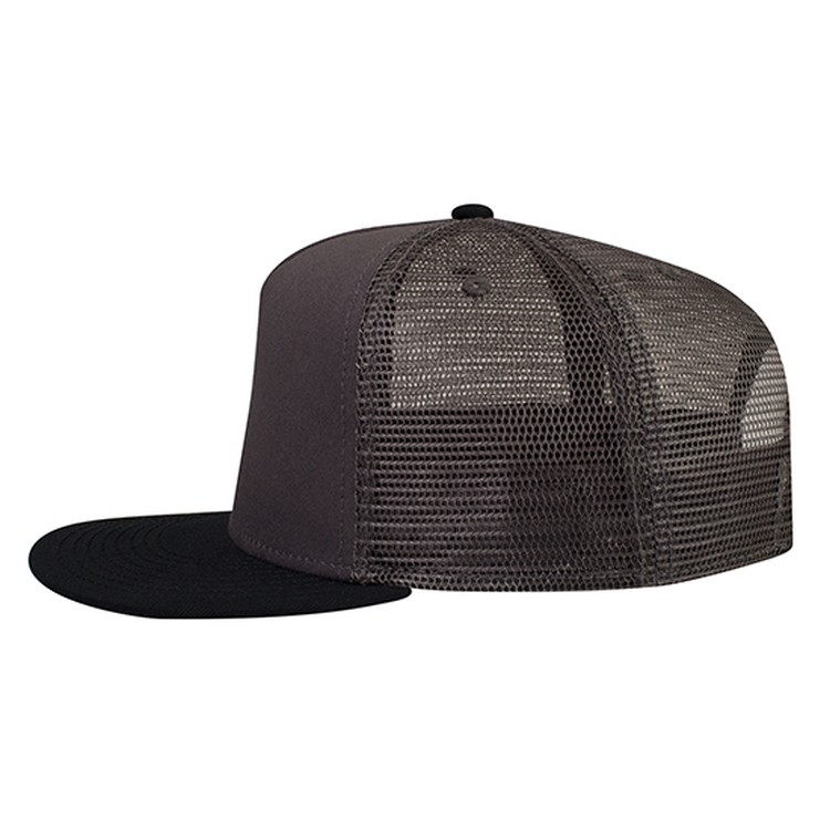 OTTO CAP® OTTO SNAP 5 Panel Pro Style Mesh Back Trucker Snapback Hat 20