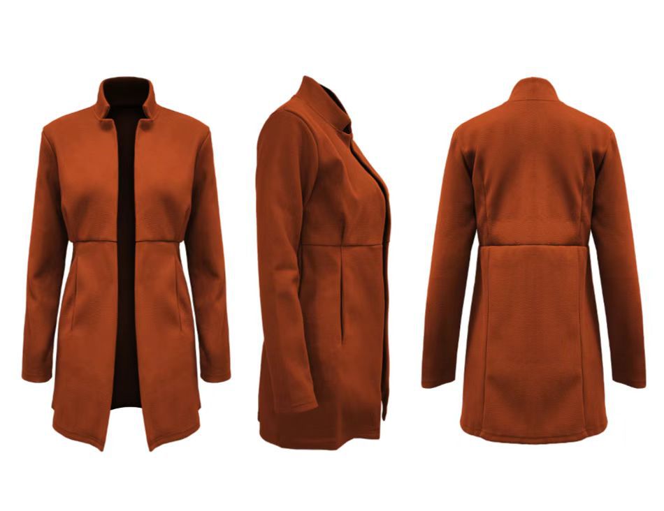 Women's Casual Business Open Front Long Sleeve Blazer Jacket 3