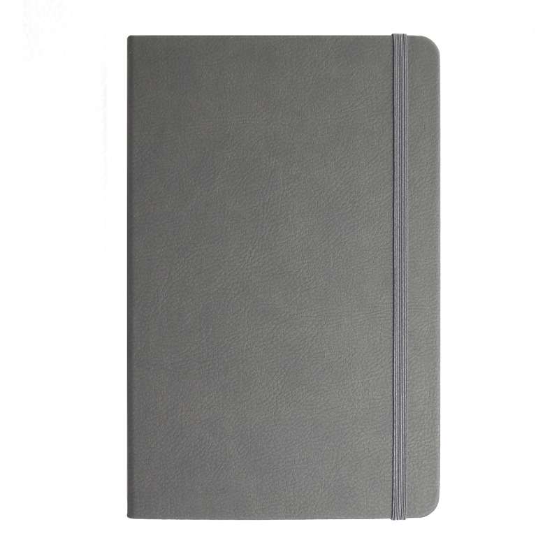 Pro Designer PU Leather 5"W x 8"H 192 Pages Journal Book (Grey)