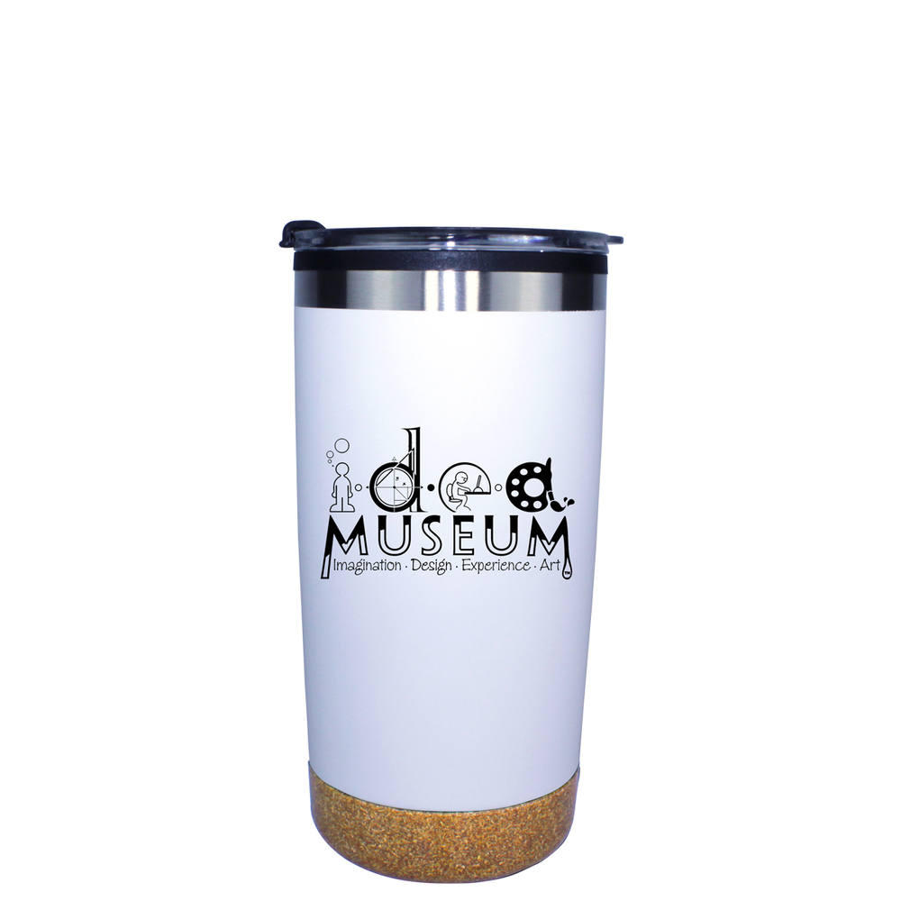 Halcyon® 20 oz. Cork Bottom Tumbler with Stainless Straw/Flip Top Lid 7