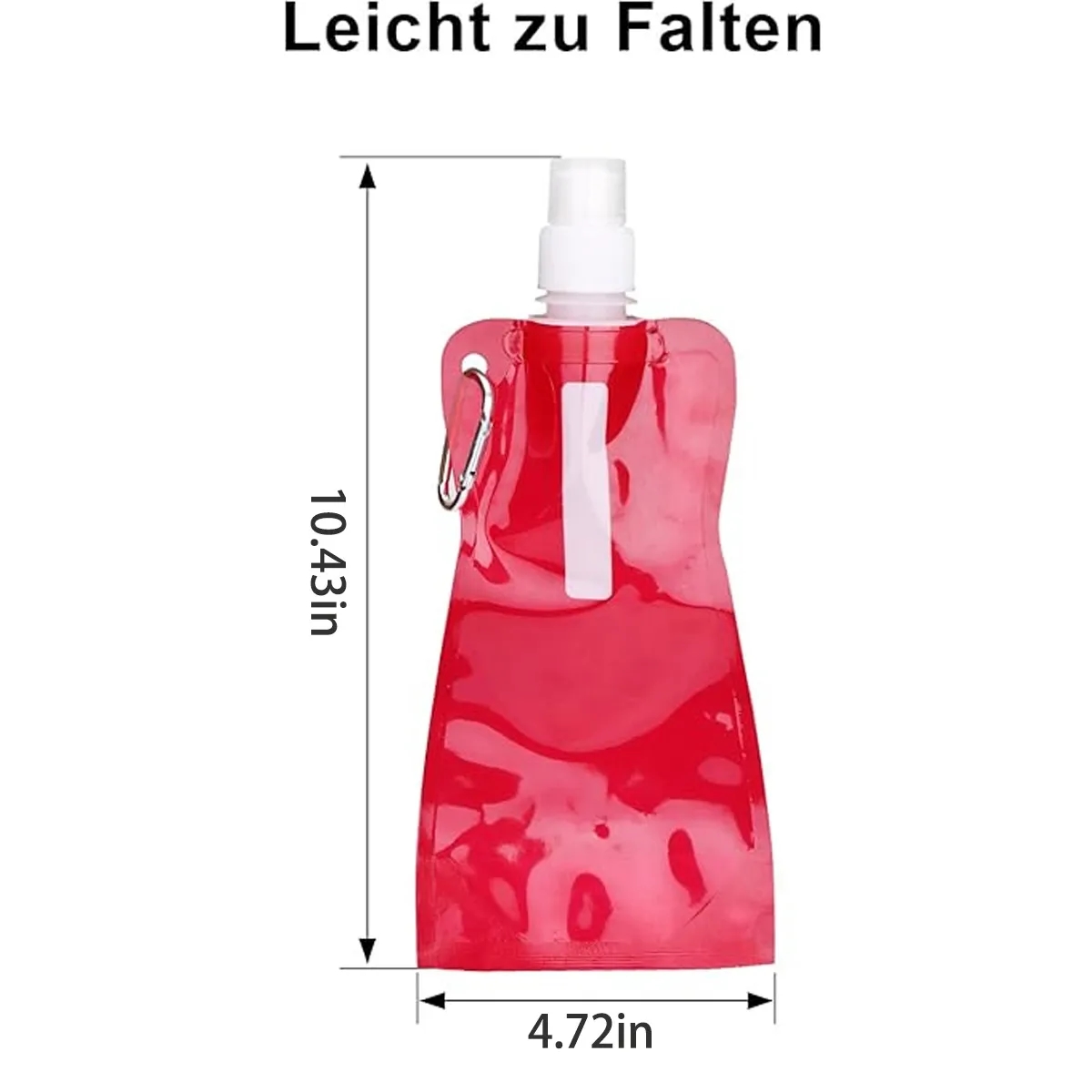17 Oz. Collapsible Sports Water Bottle With Carabiner Clip 4