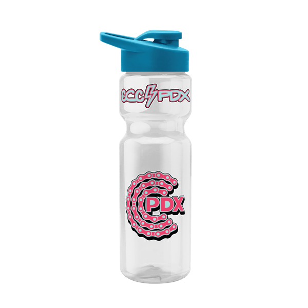 Blazer 28oz Transparent Bike Bottle w/Drink-thru Lid 2356