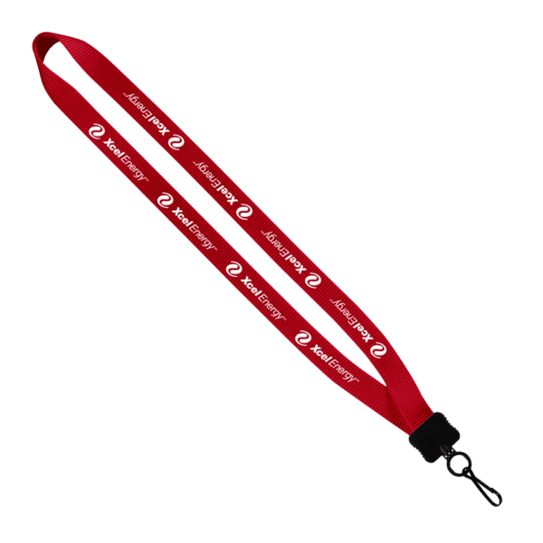 3/4" Smooth Nylon Lanyard with Plastic Clamshell, O-Ring & Metal Swivel Sna 27