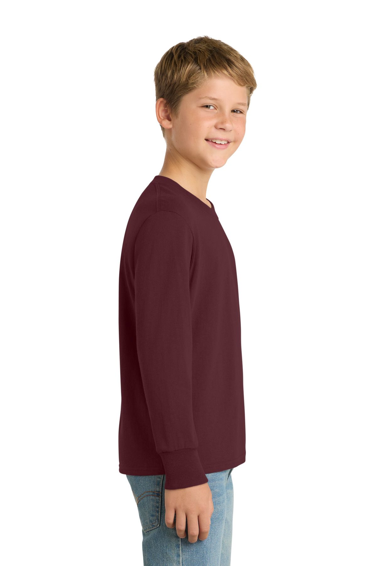 Port & Co Youth Long Sleeve Core Cotton Tee. PC54YLS 3