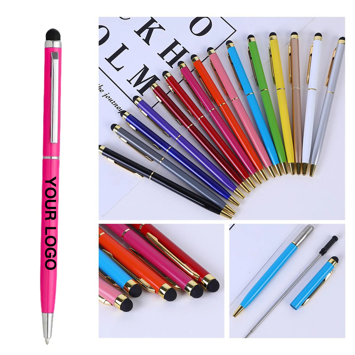 Slim Brass Stylus Pen For Writing And Digital Use 3