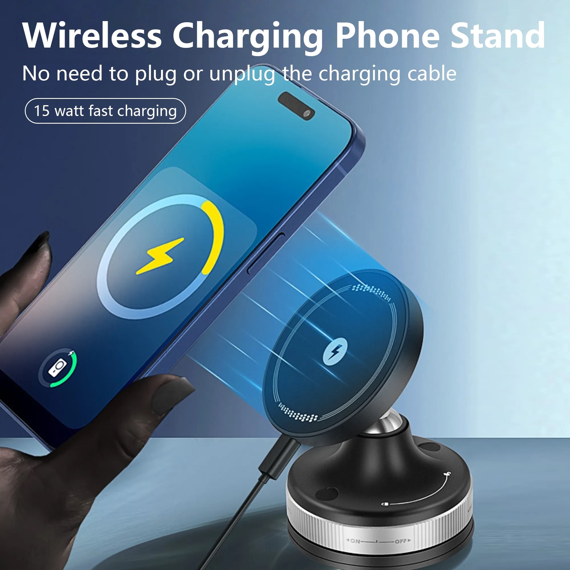 Magnetic Wireless Charging Car Mount 1