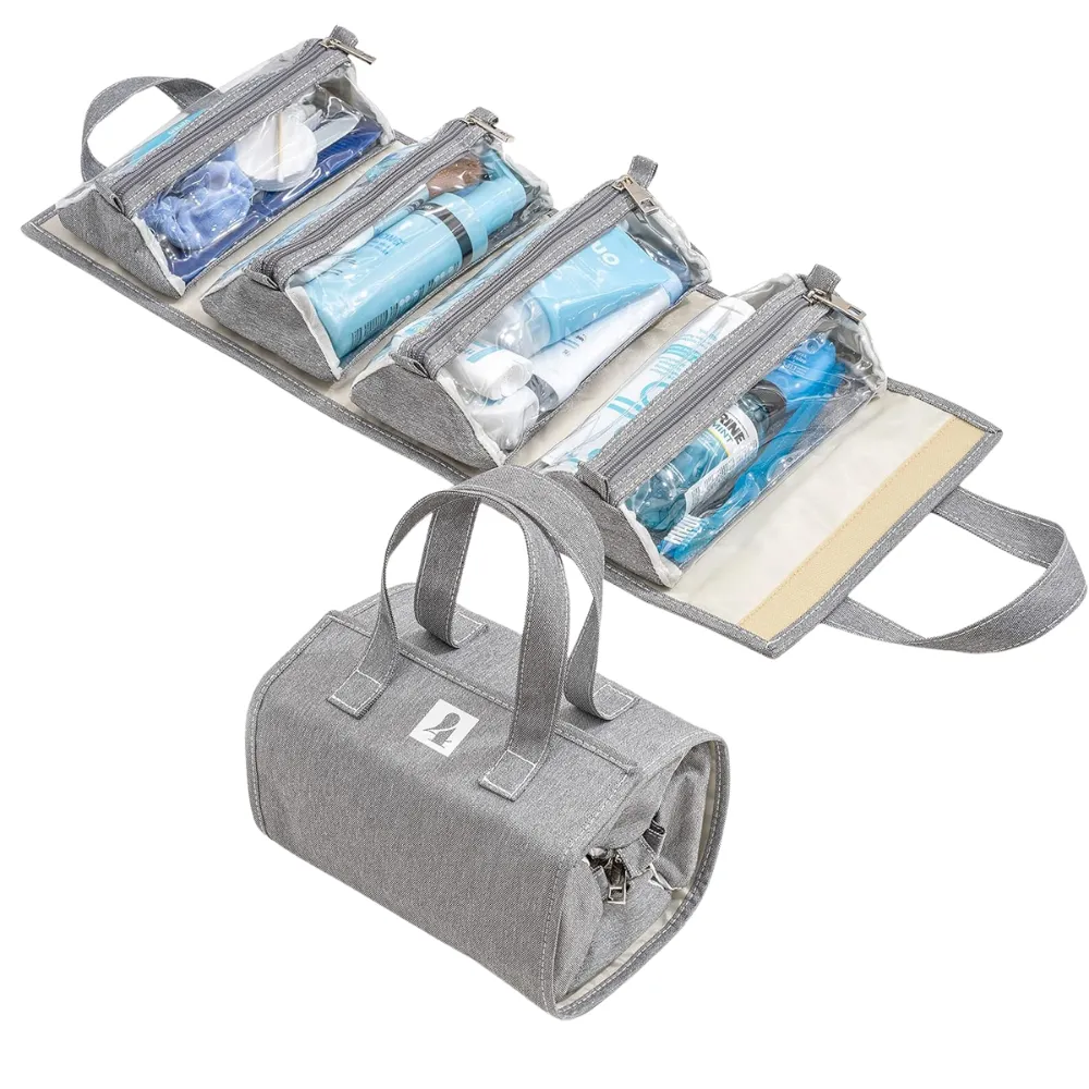 Roll Up Travel Kit with Compartments 6