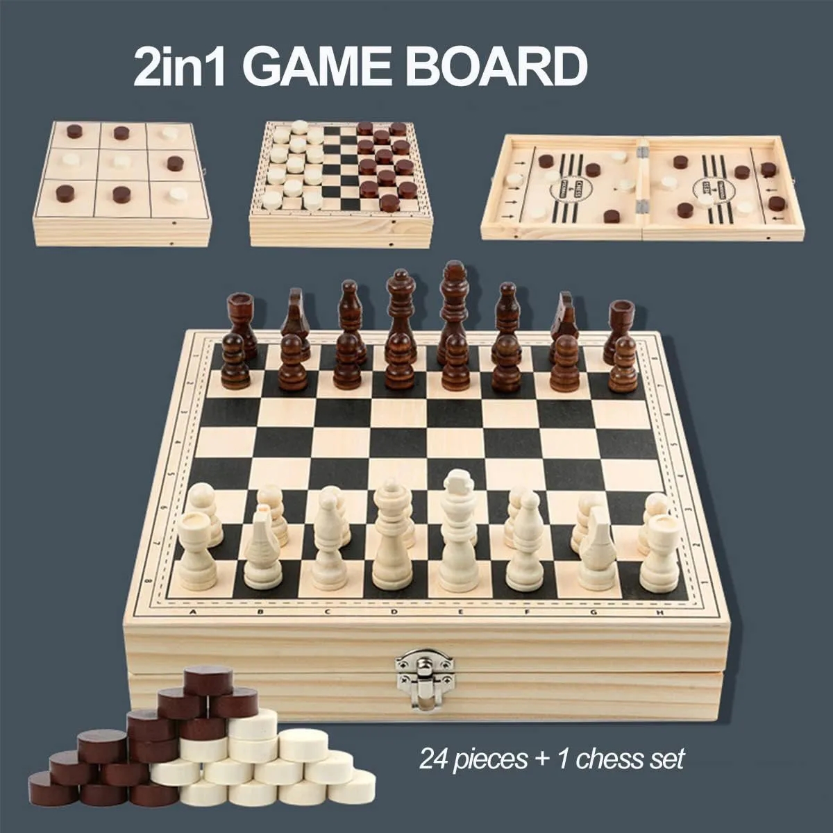 4 in 1 Sling Puck Interactive Chess Toy Board Table Game 5
