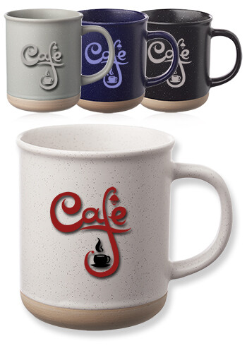 13.5 oz. Aurora Speckled Clay Coffee Mugs