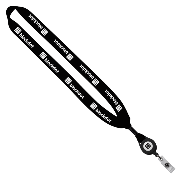 3/4" Cotton Lanyard with Metal Crimp & Retractable Badge Reel 4