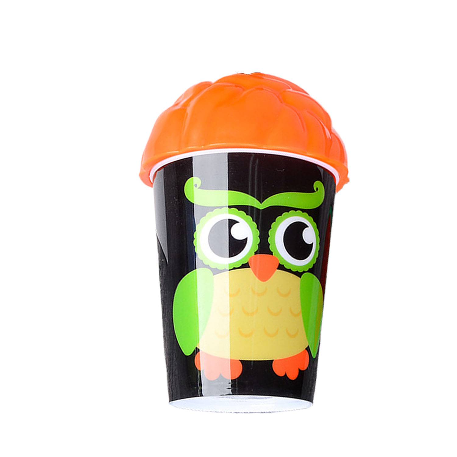 12 oz. Brain Plastic Water Cup w/ Silicone Straw 9