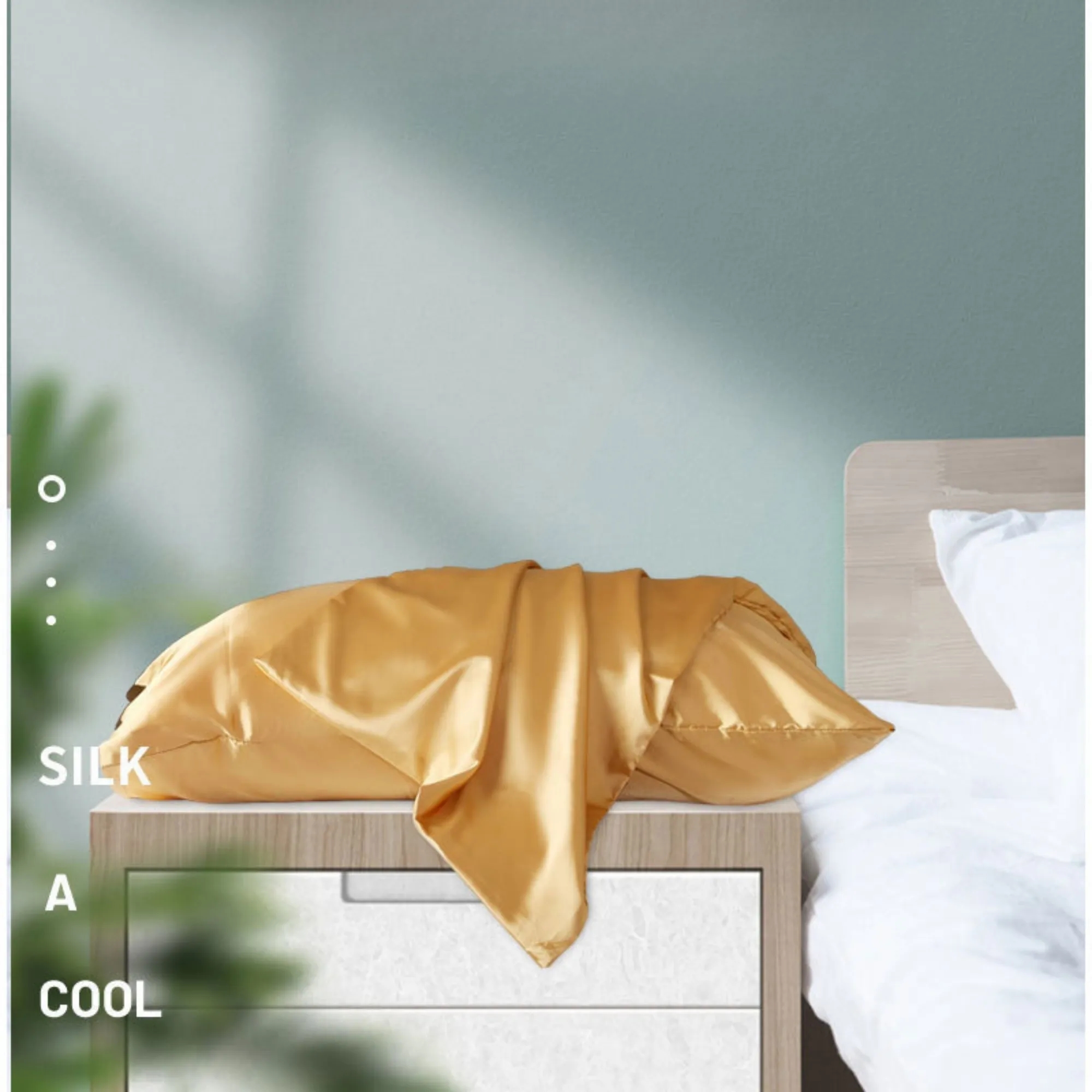 Faux Silk Solid Color Envelope Pillowcase 5