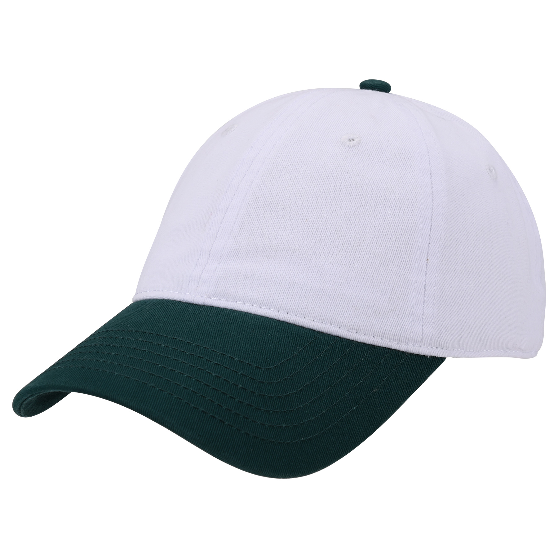 6-Panel Twill Cotton Two Tone Curved Brim Baseball Cap 17