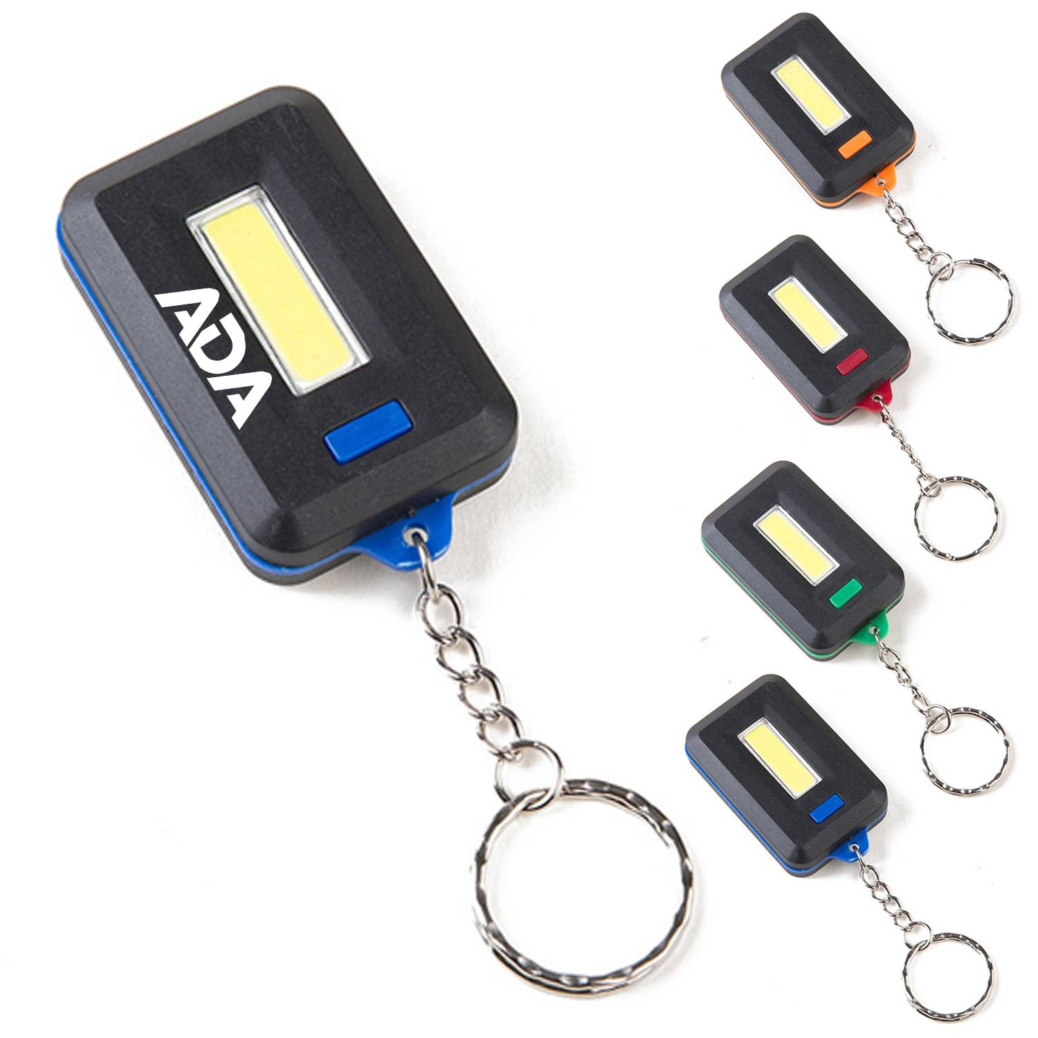 Rectangle LED Light Keychains 4