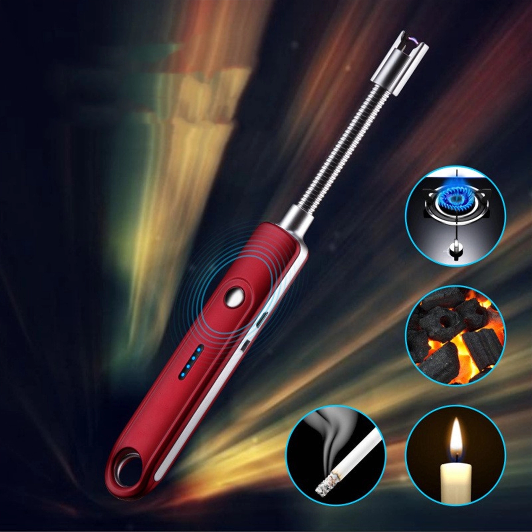 Rechargeable USB Electrical Arc Plasma Lighter with LED Batt 4