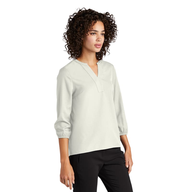 MERCER+METTLE Women's Stretch Crepe 3/4-Sleeve Blouse 47