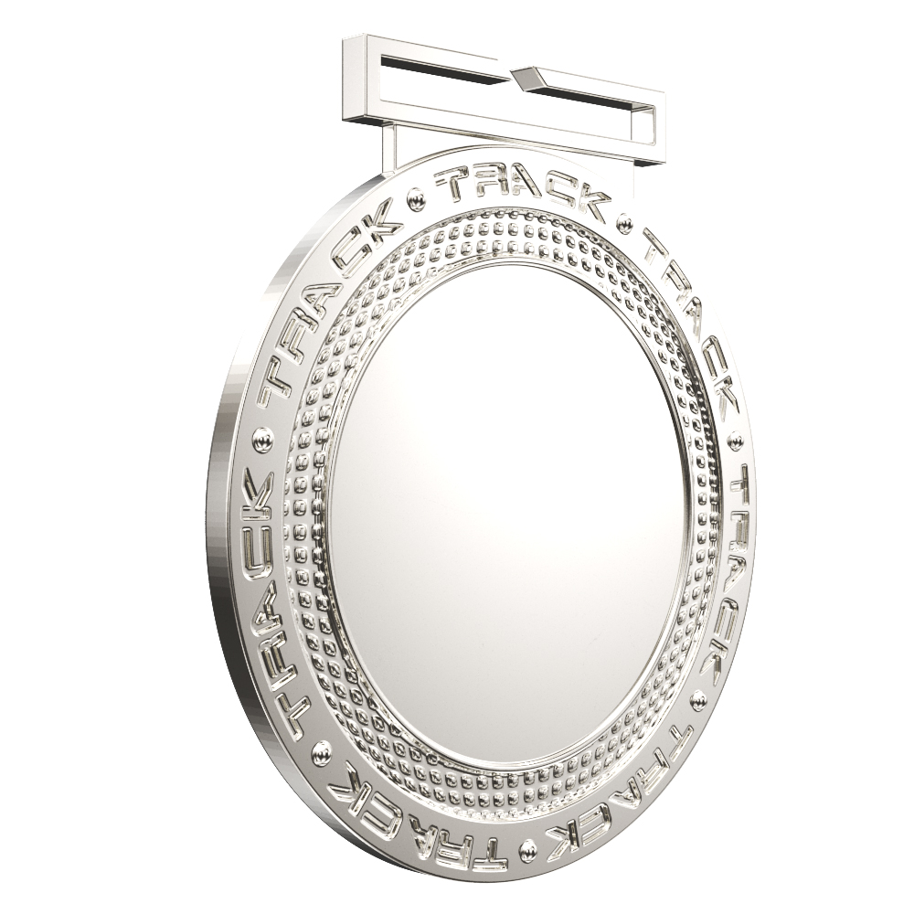 Track Dual Plated Medallion (3") 3