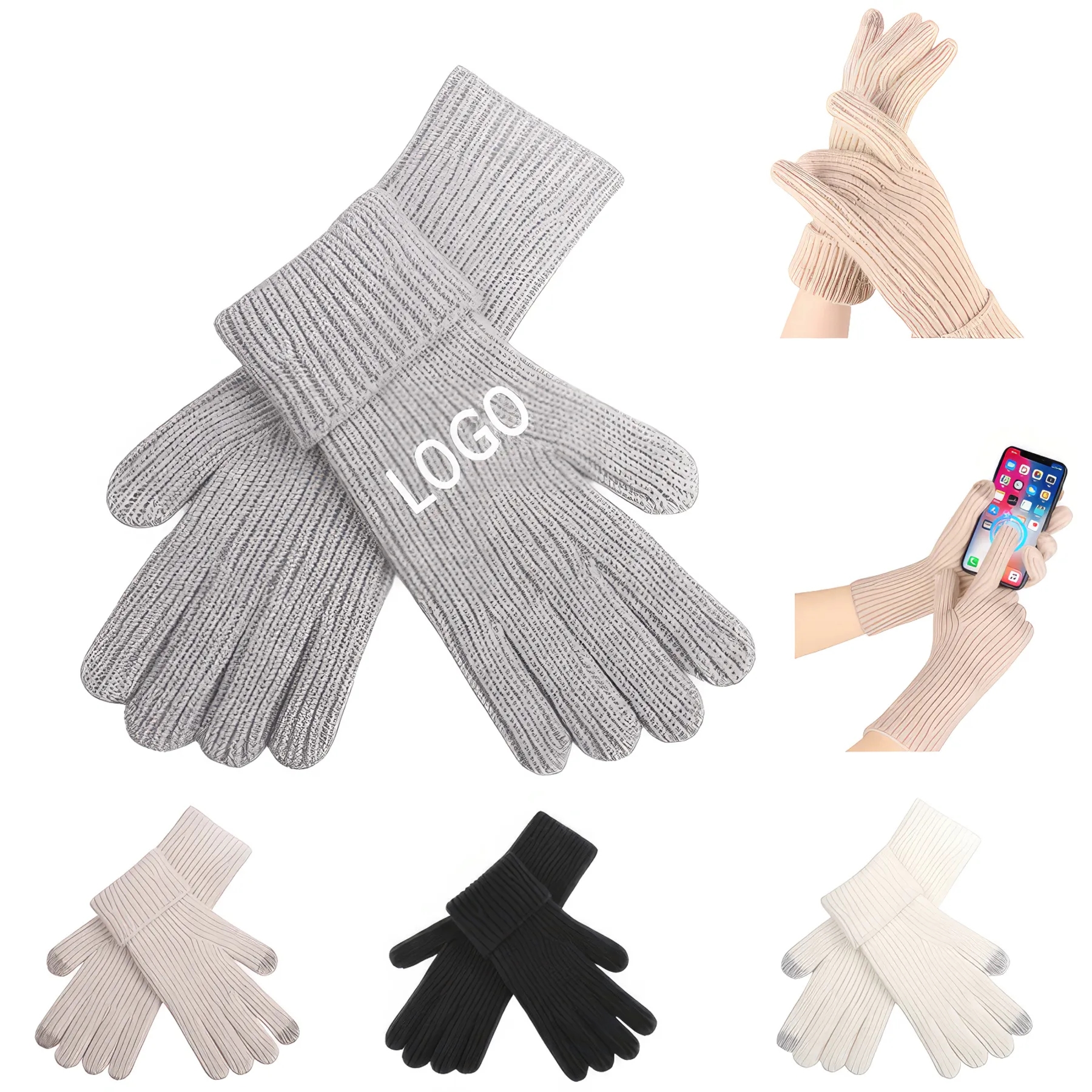 Warm Knit Lamb Wool Gloves 2