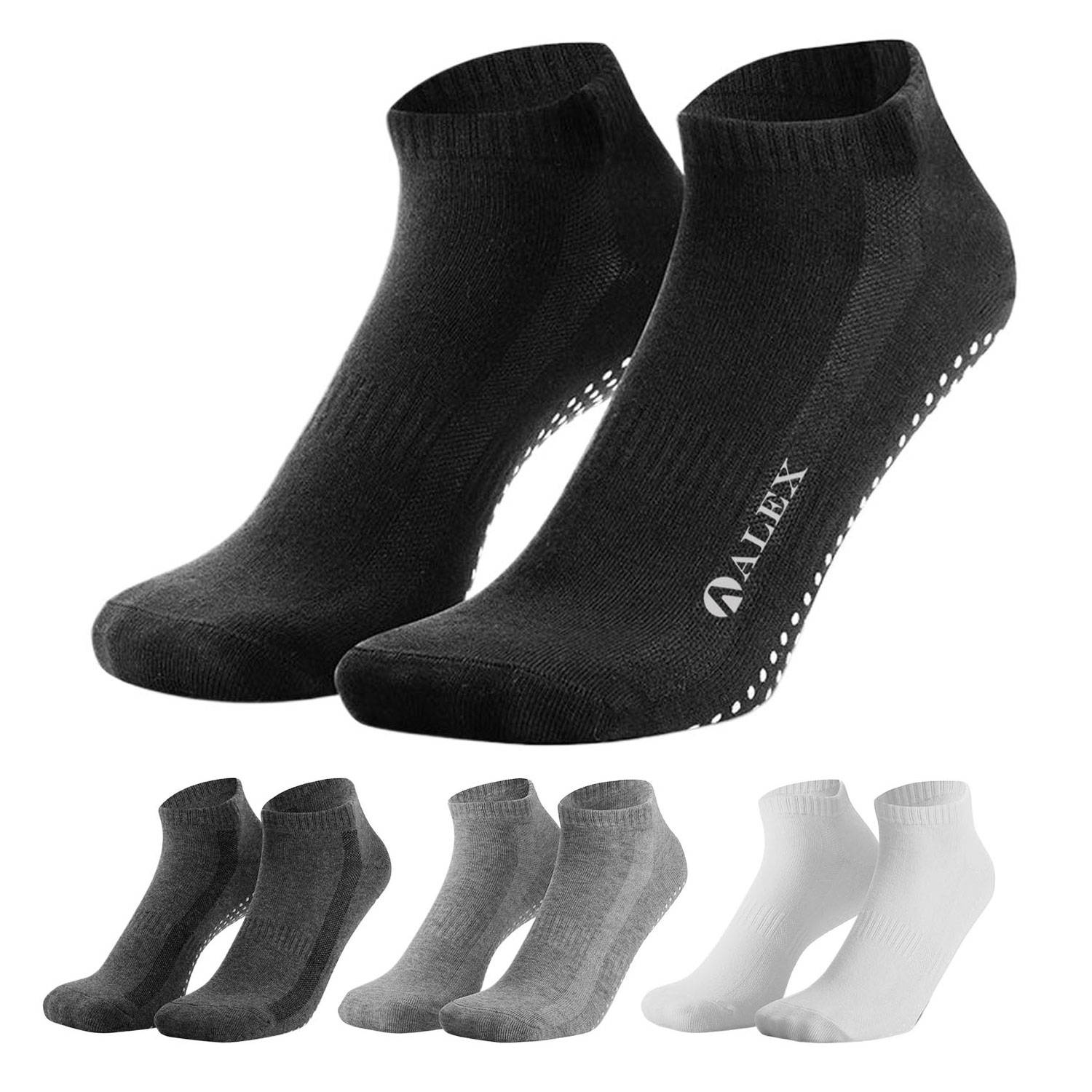 Breathable Wear-Resistant Silicone Grip Cotton Fitness Socks 18