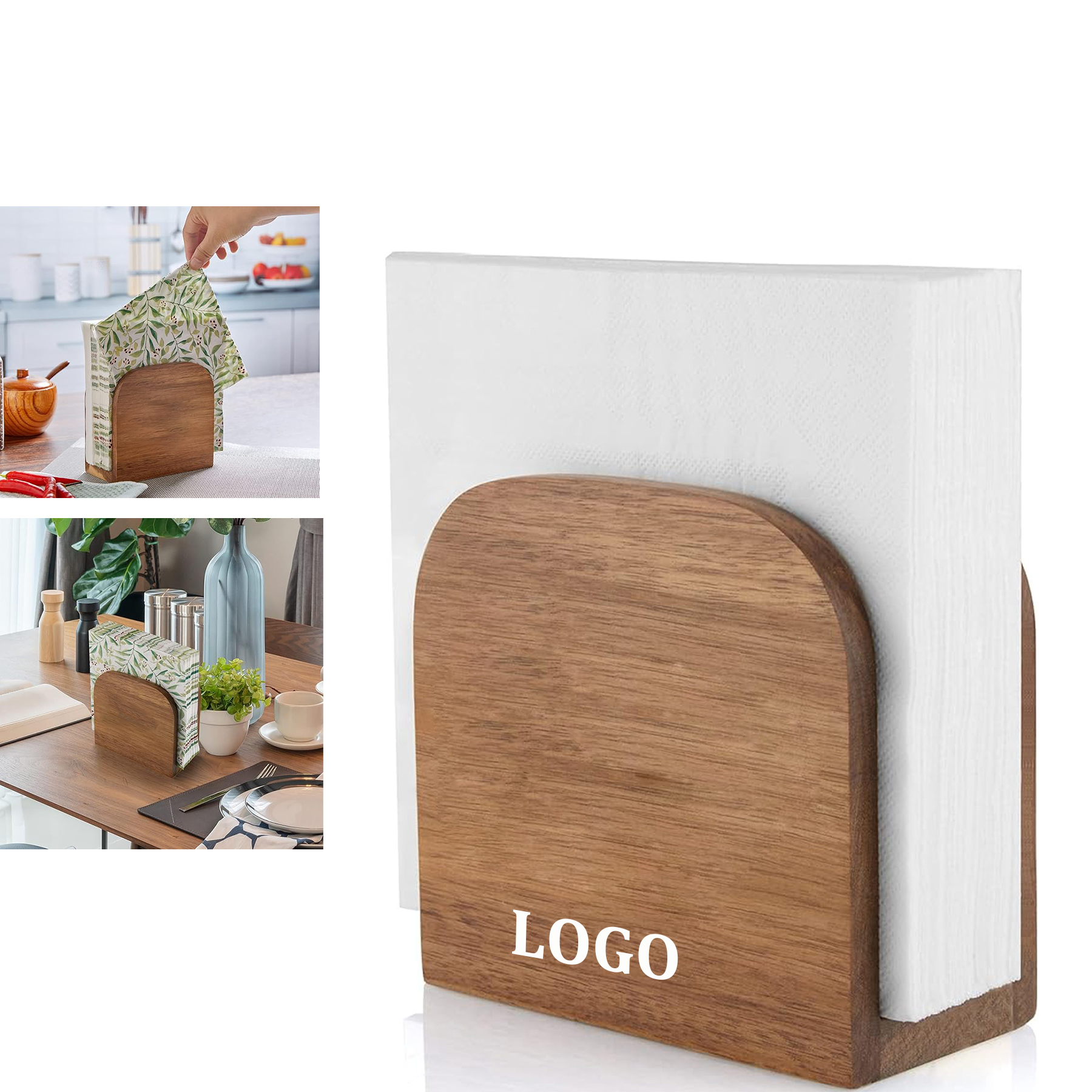 Upright Wooden Napkin Dispenser 2