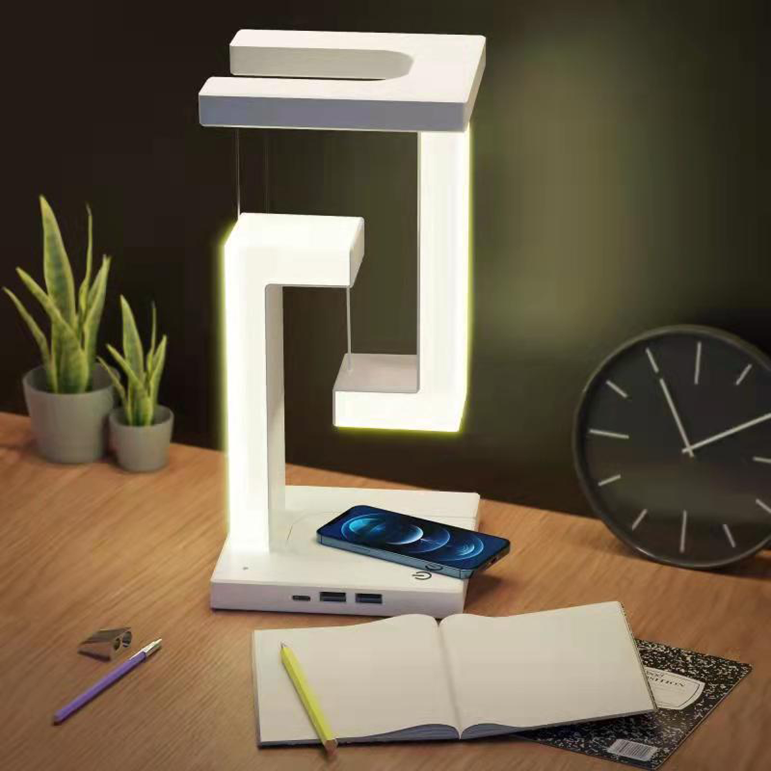 2 in 1 Levitating Wireless Charger & Desk Lamp 4