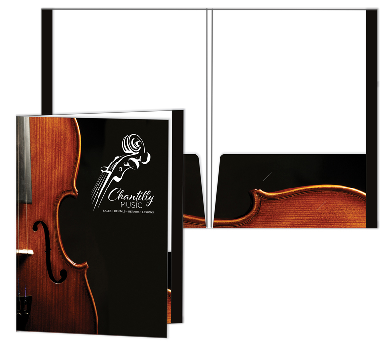 Music Folder with Partially Glued Reinforced Edges - helps retain papers! 3