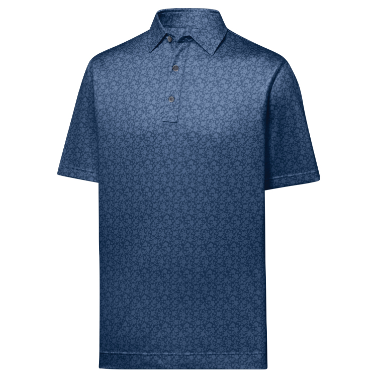 FootJoy Painted Floral Lisle - Self Collar Polo 4