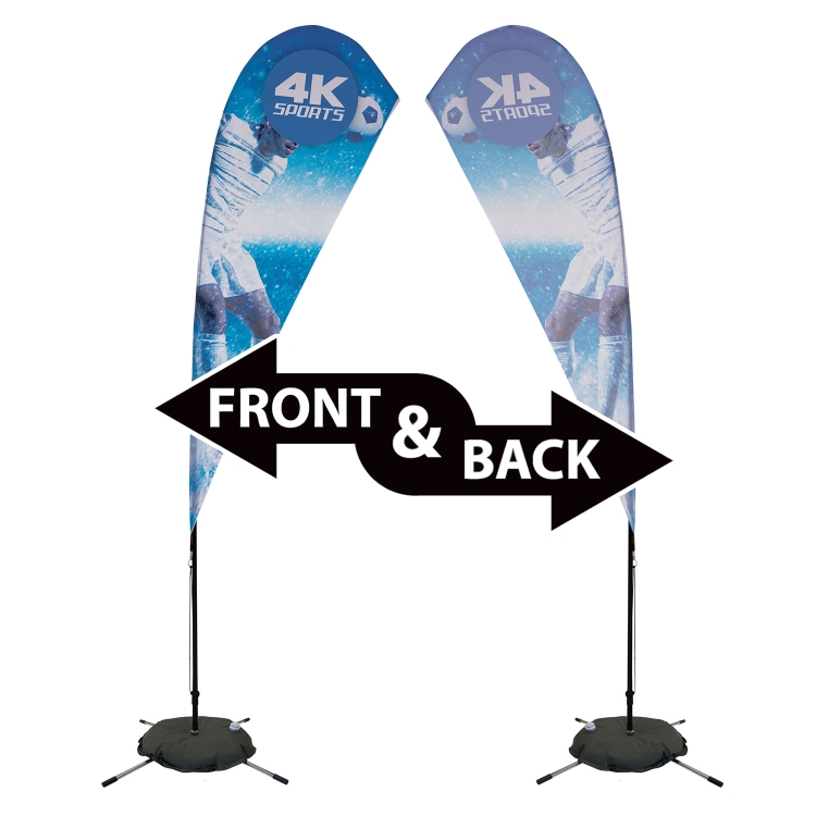 8' Streamline Teardrop Sail Sign Flag Kit (Single-Sided with Scissor Base) 6