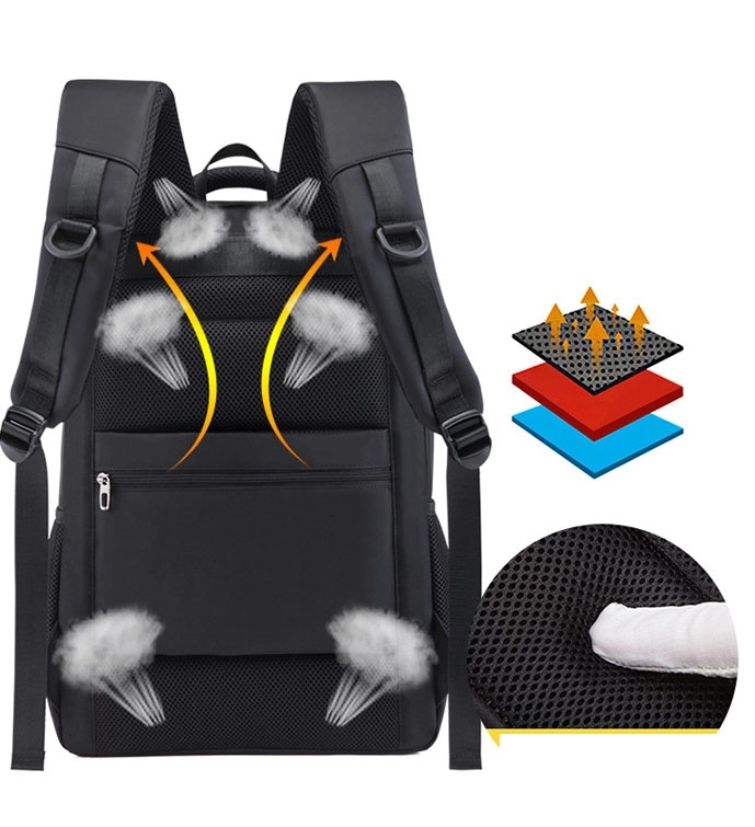 Waterproof Leisure Laptop Bags Decompression With USB Port 7
