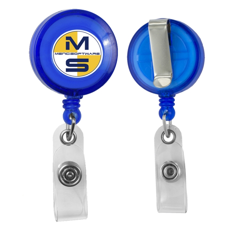 "Lorain VL" 30" Cord Round Retractable Badge Reel and Badge Holder with Metal Slip Clip Attachmement 15