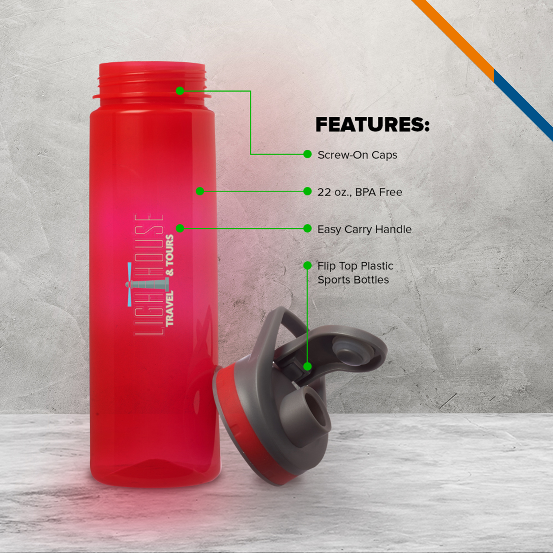 Damin Plastic Sports Bottle - 22 OZ. 9