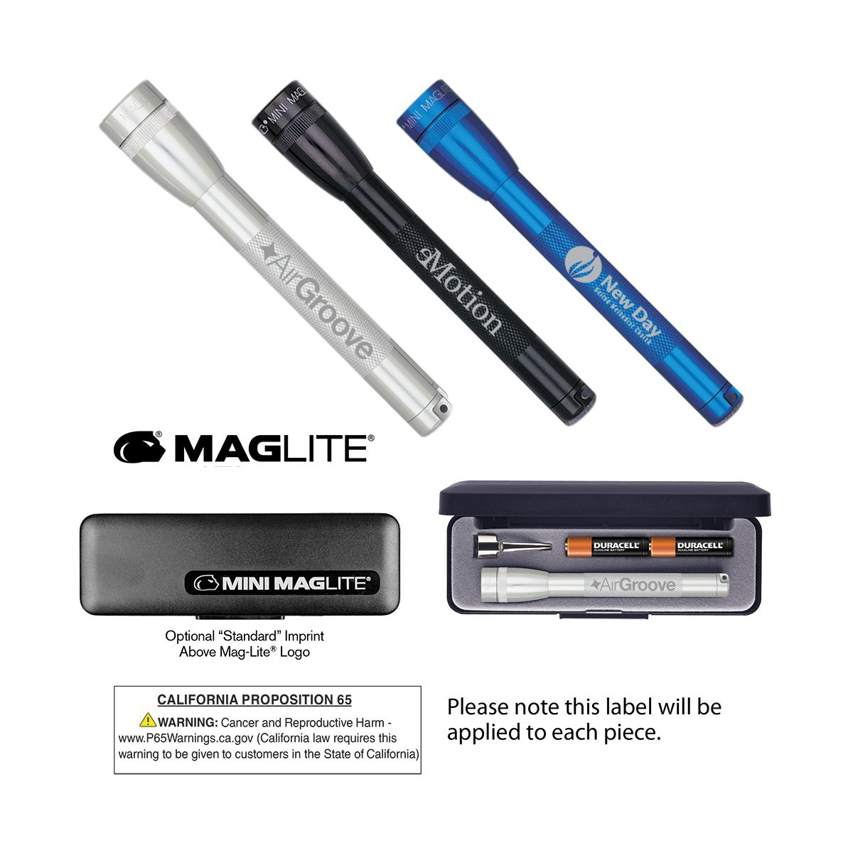 M3A Mini MAGLITE® 2AAA, Laser Engraved