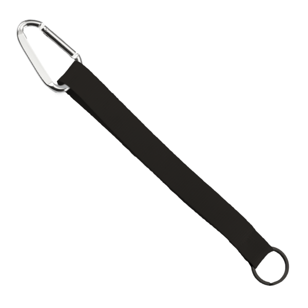 3/4" Sewn Polyester Keychain with Metal Split-Ring and Carabiner 23