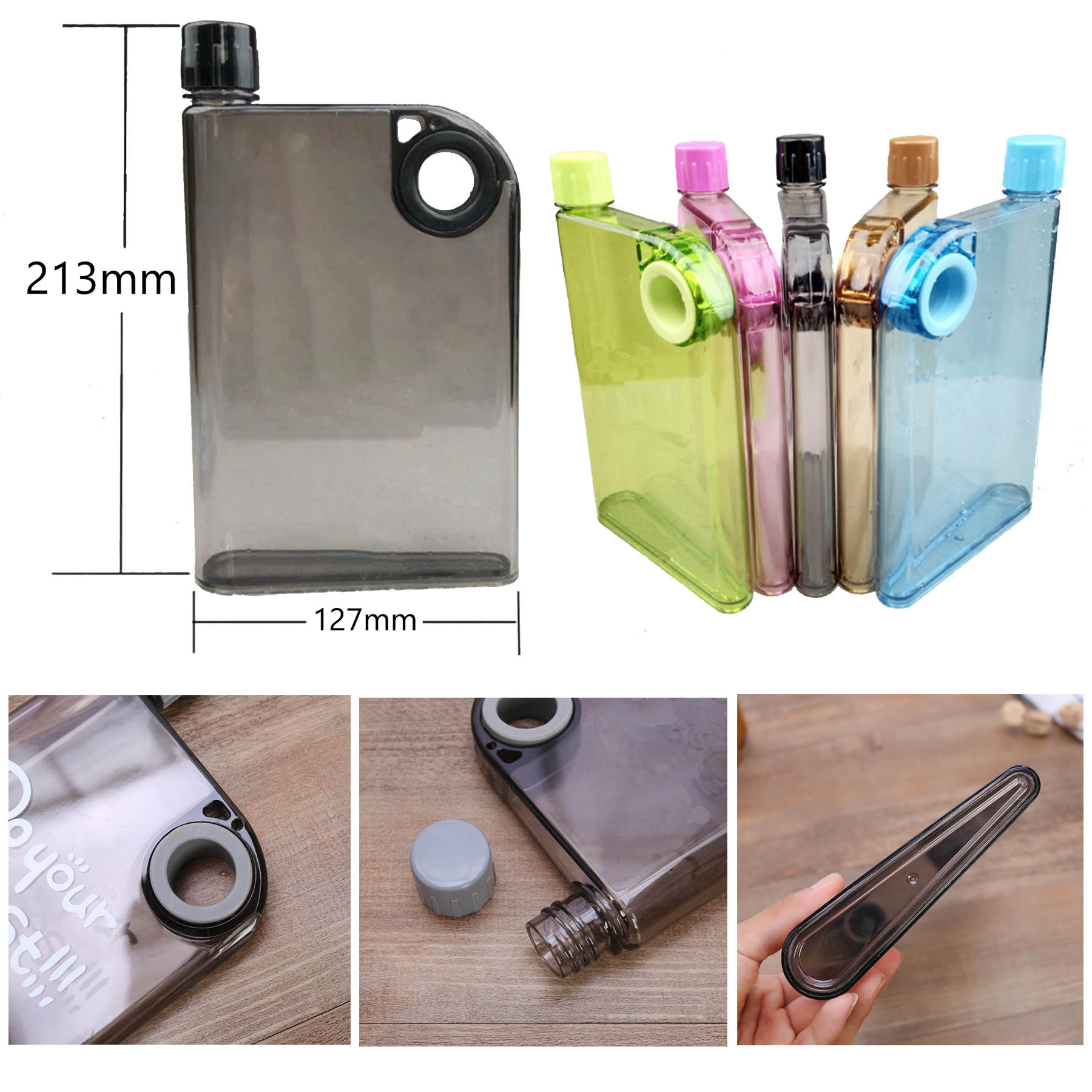 Creative New A5 Ring Transparent Water Bottle 2
