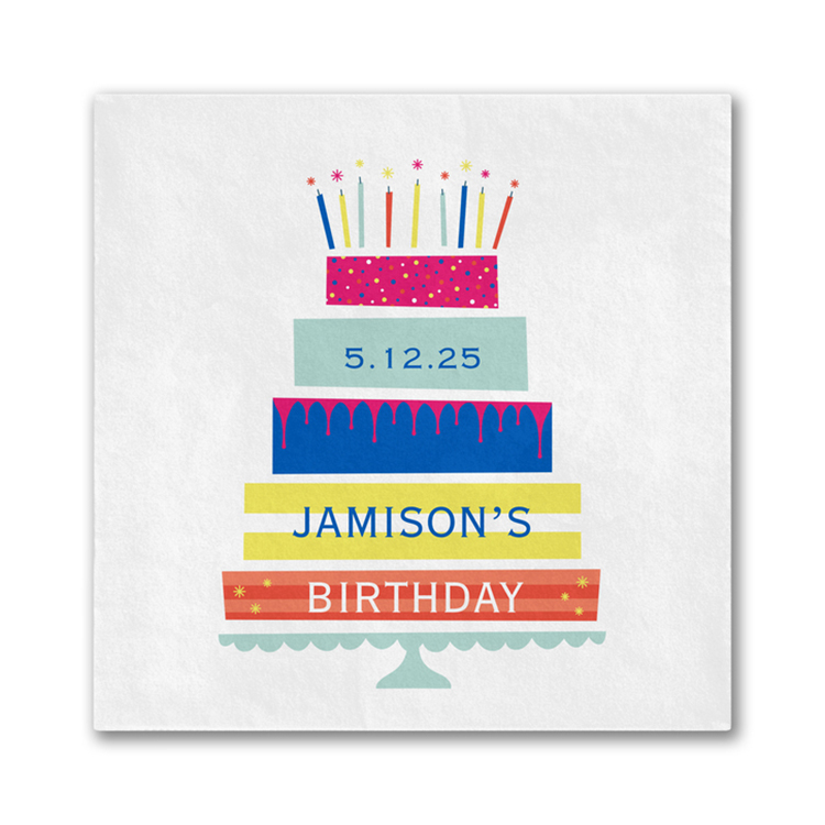 Birthday Extravagance Luncheon Ooh La Color Napkin 2