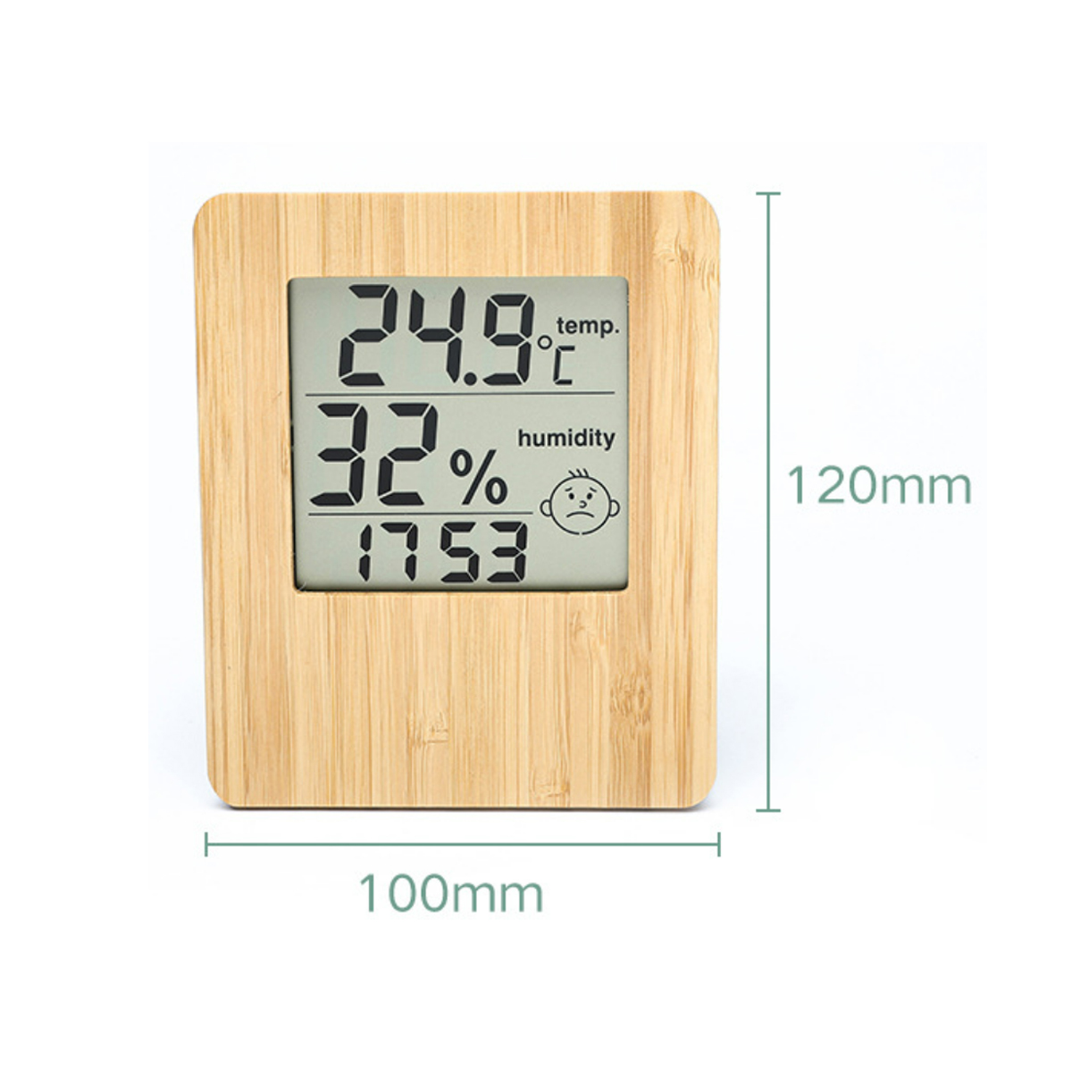Bamboo Digital Thermometer Hygrometer for Home/Office 2