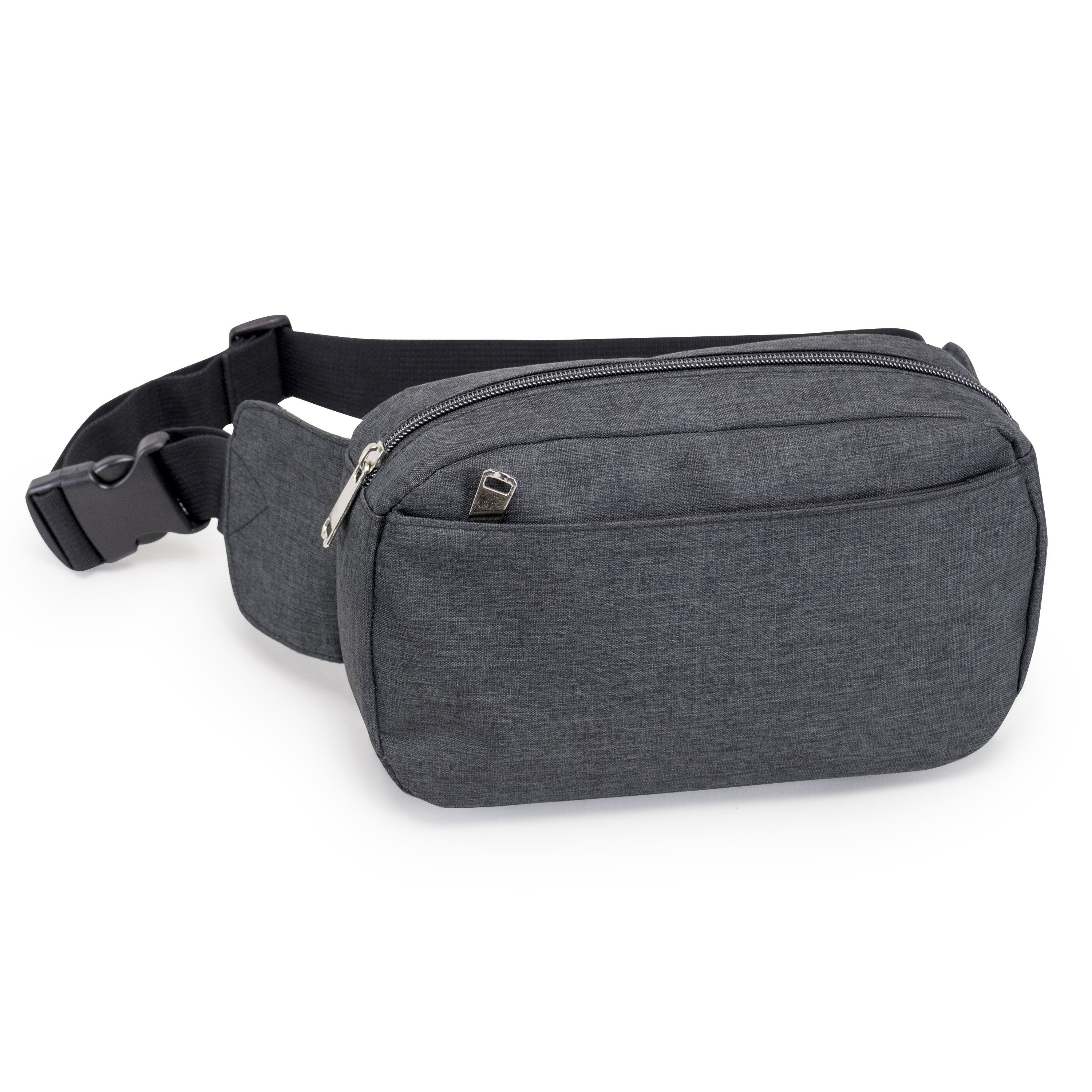 Heather Multi Pocket Zippered Fanny Pack 5