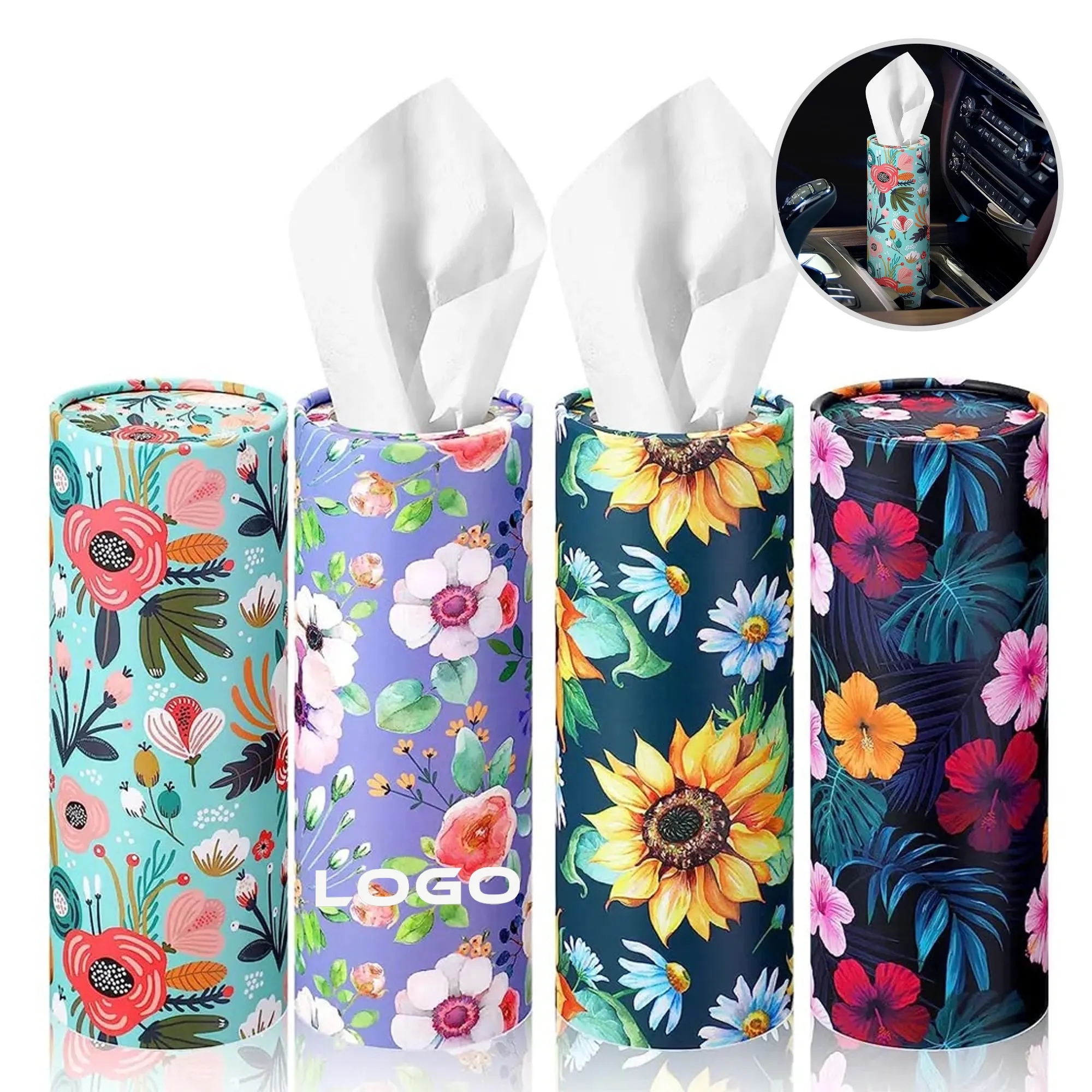 Full Color Car Cylinder Tissue Tube 2