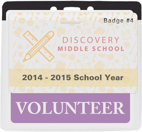 Vinyl Horizontal Top Load Badge Holder (4.76"x 4.49")(Black) 1