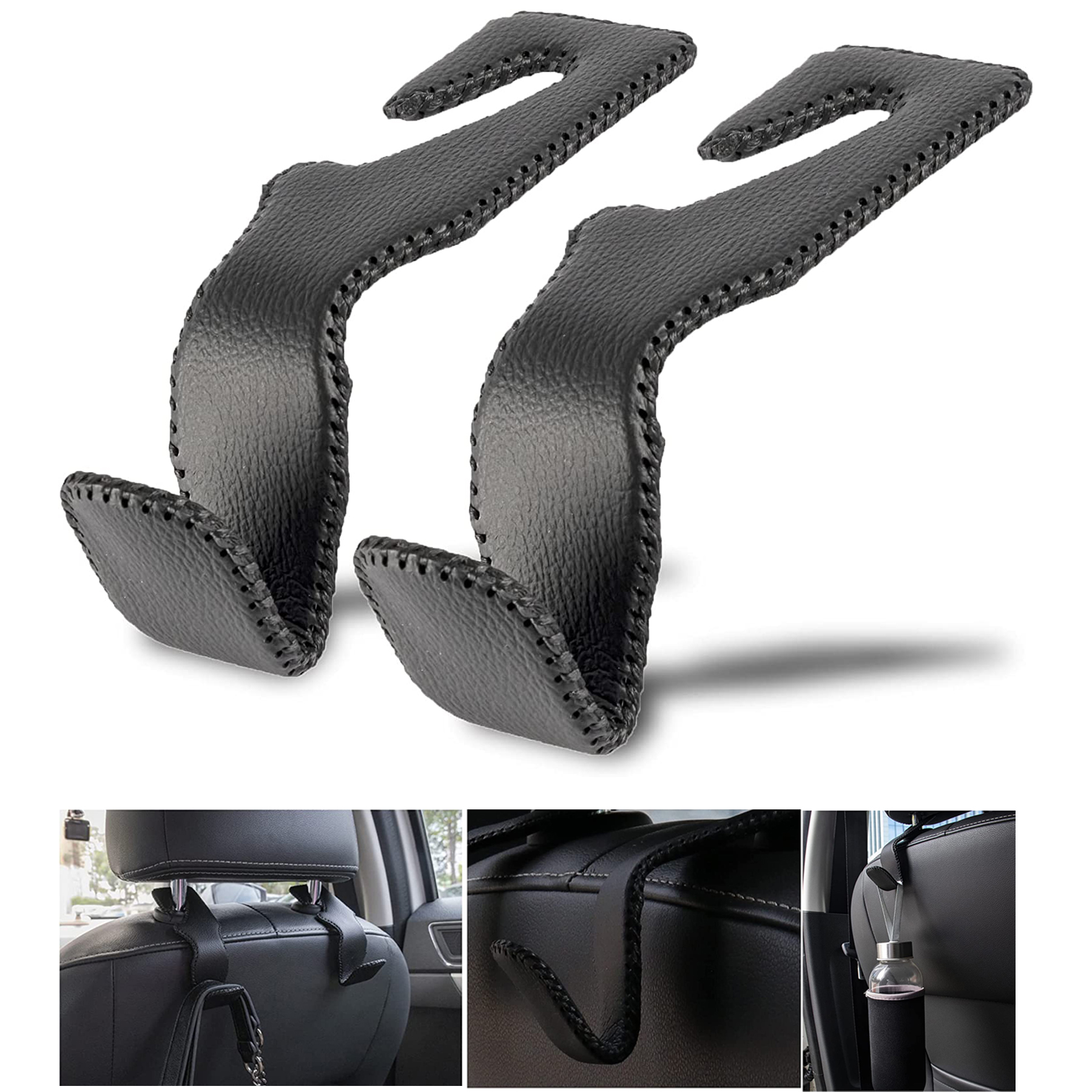 Superior Leather Car Seat Back Headrest Hook