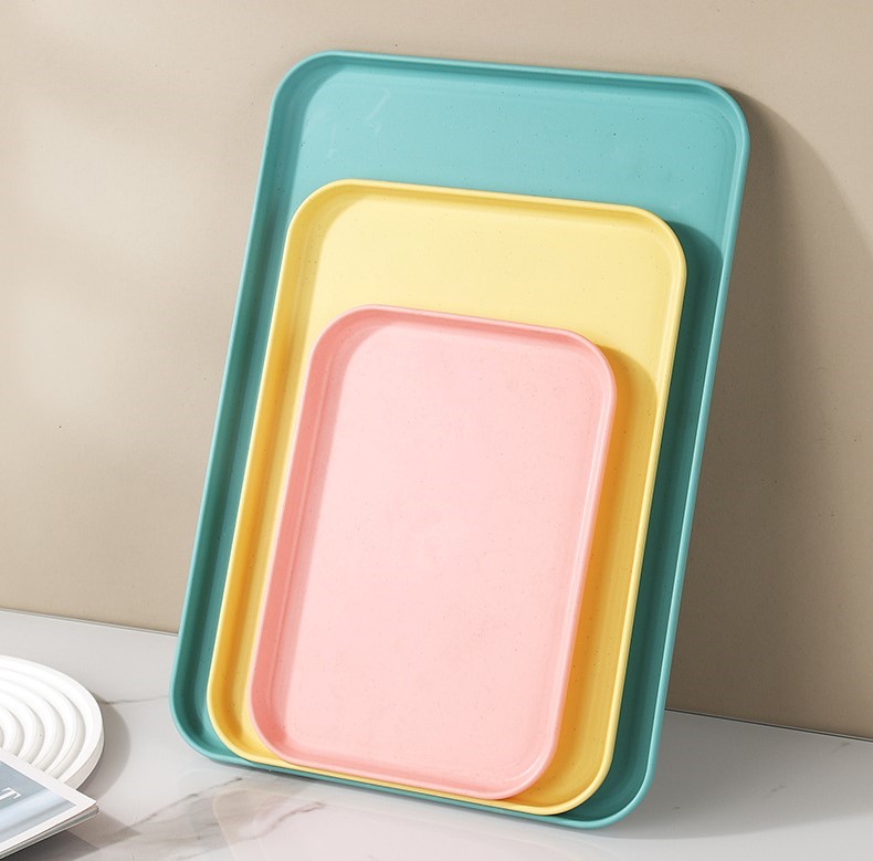 Eco-friendly Wheat Straw Rectangular Plates (L size) 1