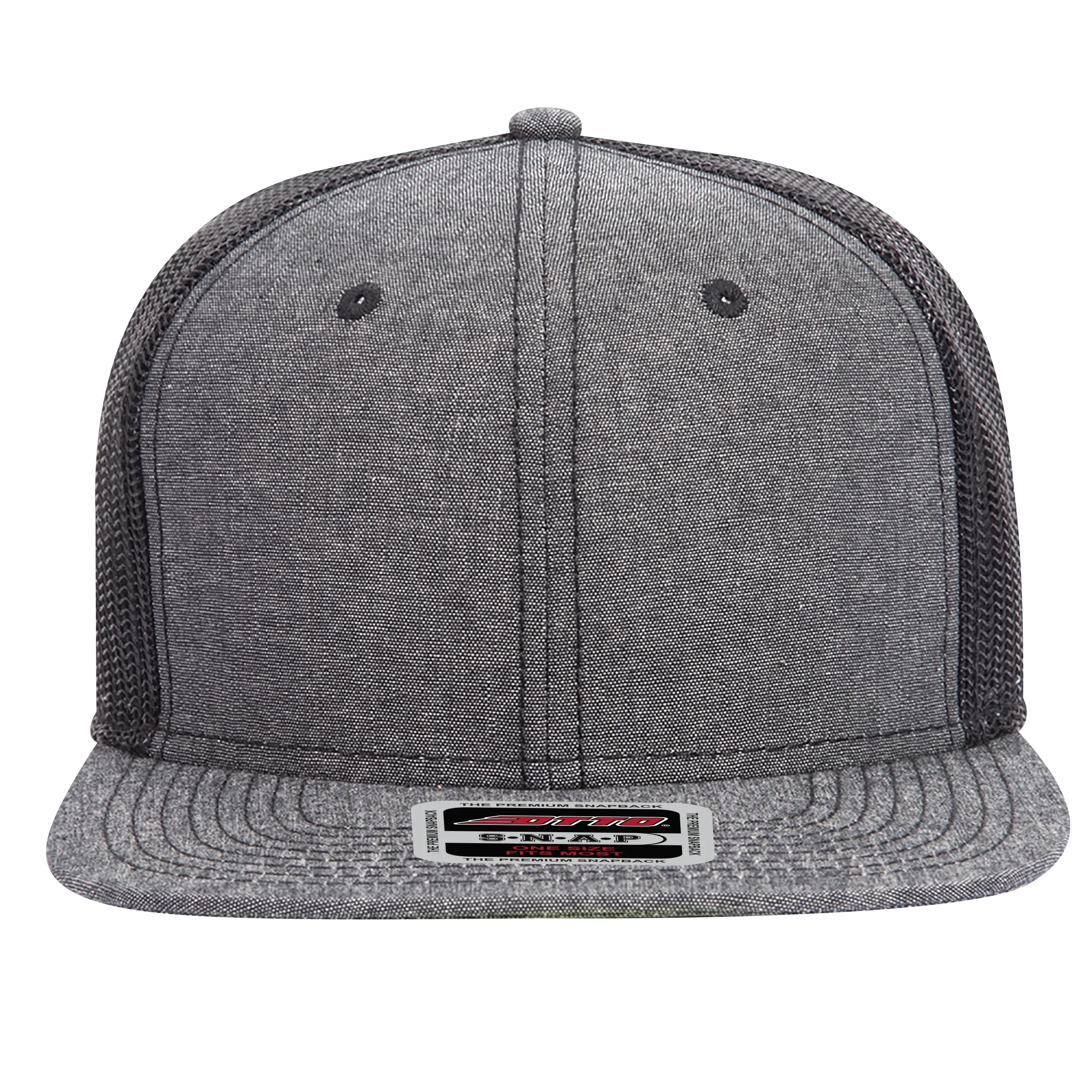 OTTO SNAP 6 PANEL MID PROFILE MESH BACK TRUCKER SNAPBACK HAT 17