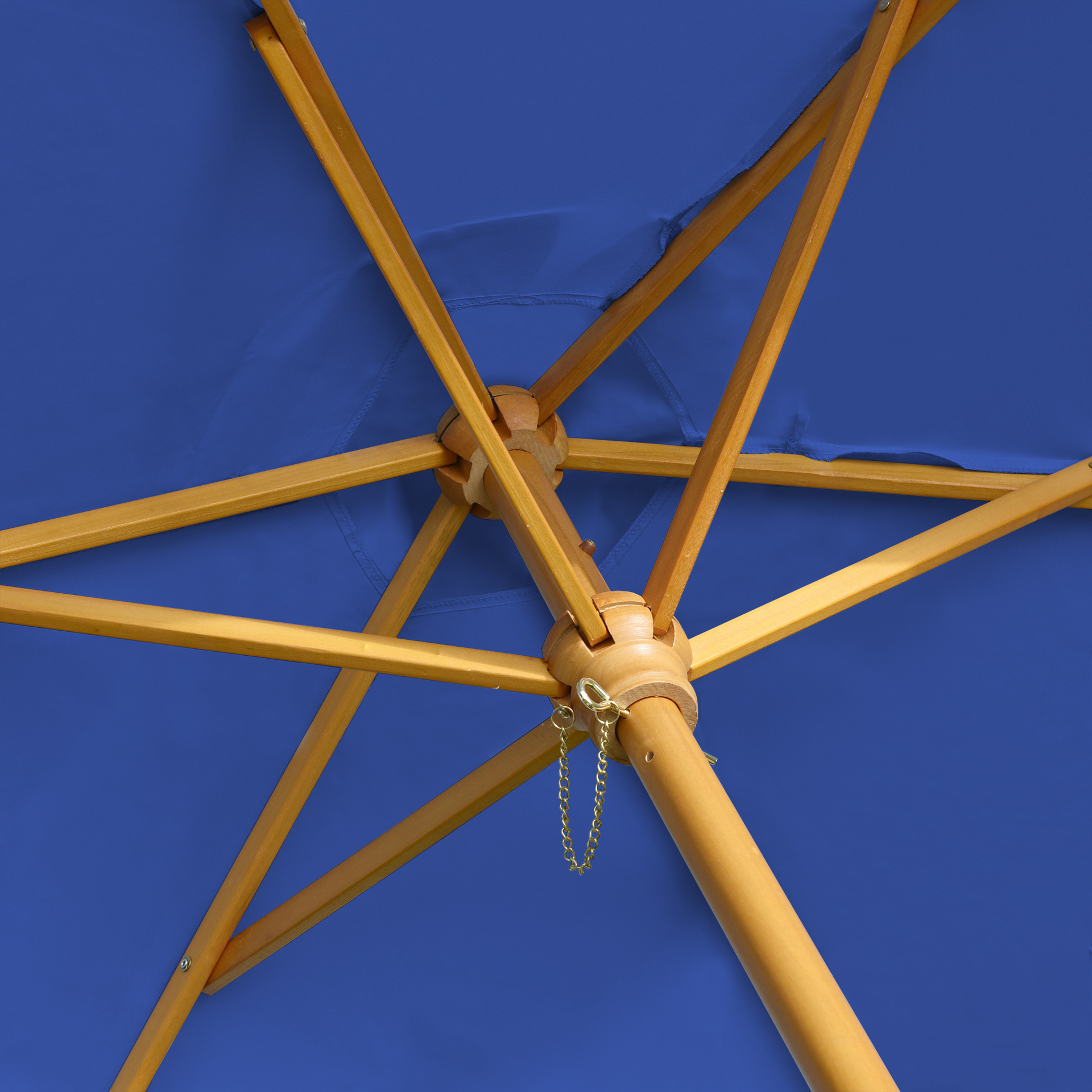 7' Wood Market Umbrella