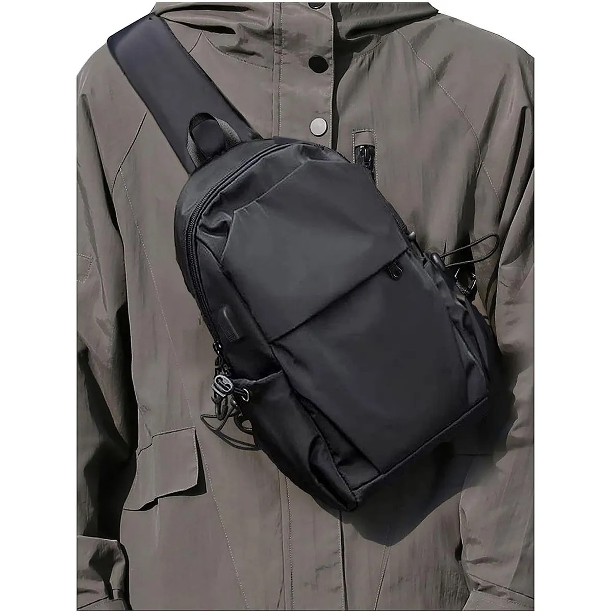 Small Lightweight Sling Crossbody Shoulder Bag With Usb Port 6
