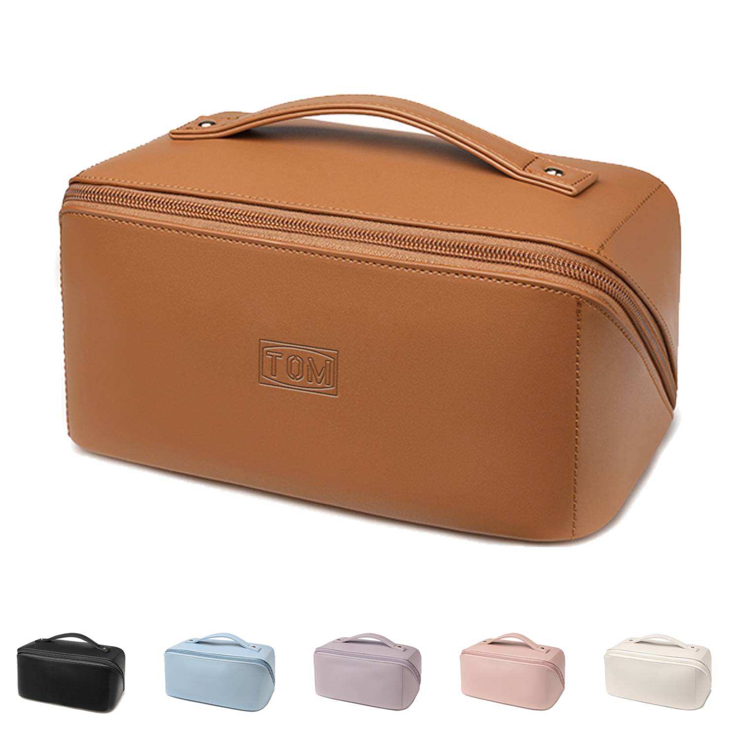 PU Leather Portable Waterproof Travel Cosmetics Storage Bag 4