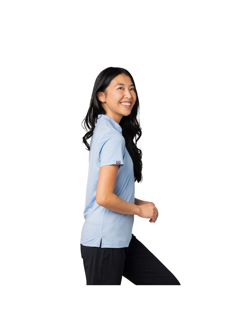 Storm Creek Women's Optimist II Microstripe Short Sleeve Polo 2